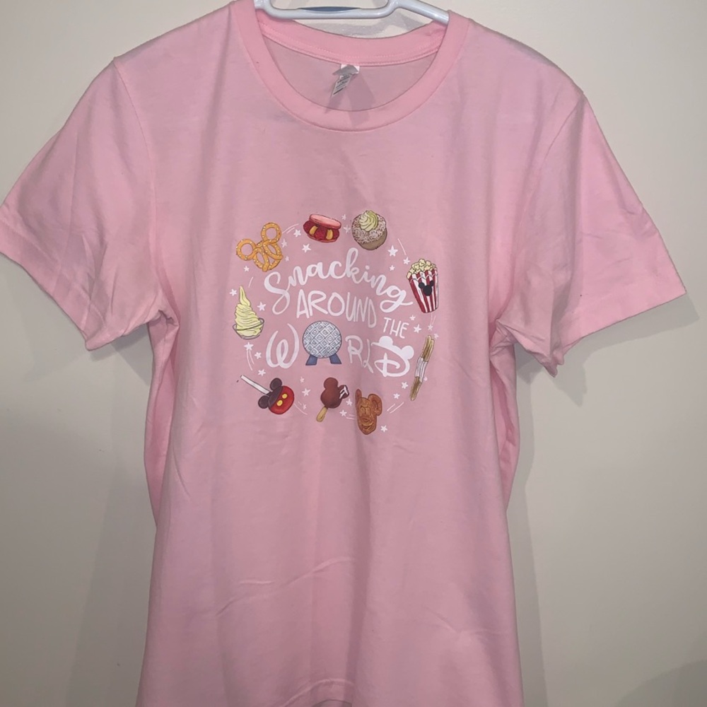 Epcot Pink Graphic T-Shirt - Snacking Around the World